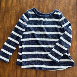 Striped Navy and White Kids Long Sleeve Top Size 2T. Soft